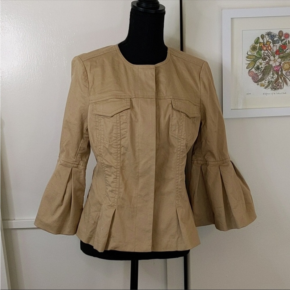 Ann Taylor Cotton Jacket Bell Sleeves Sz 6